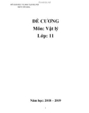 Đề cương ôn tập học kì 1 môn Vật lí 11 năm 2018-2019 - Trường THPT Yên Hòa