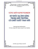 Sáng kiến kinh nghiệm THPT: Khúc xạ ánh sáng trong môi trường có chiết suất thay đổi