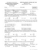 Đề thi học kì 2 môn Vật lý lớp 12 năm 2023-2024 - Trường PTDTNT THCS&THPT Nước Oa