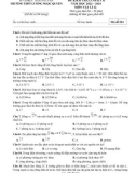 Đề thi học kì 2 môn Vật lý lớp 12 năm 2023-2024 - Trường THPT Lương Ngọc Quyến, Thái Nguyên