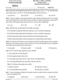 Đề thi giữa học kì 2 môn Vật lý lớp 12 năm 2023-2024 có đáp án - Trường THPT Bình Chiểu, HCM