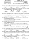 Đề thi học kì 1 môn Vật lý lớp 12 năm 2022-2023 có đáp án - Sở GD&ĐT Hậu Giang