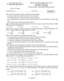 Đề thi thử tốt nghiệp THPT môn Vật lý năm 2022-2023 có đáp án (Lần 3) - Trường THPT Hàn Thuyên, Bắc Ninh