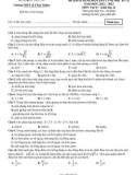 Đề thi học kì 2 môn Vật lý lớp 12 năm 2022-2023 - Trường THPT số 2 Bảo Thắng (Đề minh họa)