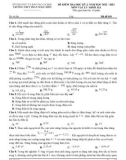 Đề thi học kì 2 môn Vật lý lớp 12 năm 2022-2023 - Trường THPT Phan Ngọc Hiển, Cà Mau
