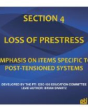 Lecture Prestressed concrete: Section 4 - Loss of prestress