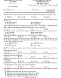 Đề thi học kì 1 môn Vật lý lớp 12 năm 2022-2023 - Sở GD&ĐT Bắc Ninh (Mã đề 204)