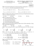 Đề kiểm tra giữa học kì 1 môn Vật lý lớp 12 năm 2022-2023 - Trường THPT Phan Ngọc Hiển (Mã đề 543)