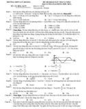 Đề thi KSCL môn Vật lý lớp 12 - Trường THPT Lưu Hoàng