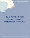Bộ 12 đề thi học kì 2 môn Vật lí lớp 11 năm 2020-2021 (Có đáp án)