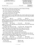 Đề thi giữa học kì 1 môn Vật lí lớp 12 năm 2020-2021 có đáp án - Trường THPT Ngô Gia Tự