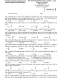 Đề thi khảo sát chất lượng đầu năm môn Vật lí lớp 12 năm học 2020-2021 – Trường THPT Lý Thường Kiệt