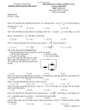 Đề KSCL môn Vật lí lớp 12 năm 2018-2019 lần 1 - THPT Nguyễn Viết Xuân - Mã đề 203