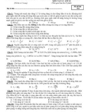 Đề thi học kì 2 môn vật lí 12 năm 2017-2018 có đáp án - Trường THPT Nguyễn Trãi - Mã đề 753