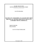 Luận văn Thạc sĩ Khoa học: Nghiên cứu ảnh hưởng của nguồn thủy điện nhỏ tới các chỉ tiêu kinh tế kỹ thuật của lưới điện trung áp Bình Gia