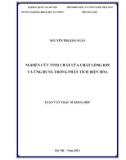 Luận văn Thạc sĩ Khoa học: Nghiên cứu tính chất của chất lỏng ion và ứng dụng trong phân tích điện hóa