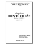 Bài giảng Điện tử cơ bản: Phần 1 - ĐH Phạm Văn Đồng