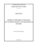 Luận văn Thạc sĩ Khoa học: Nghiên cứu tổng hợp vật liệu quang xúc tác trên cơ sở TiO2 và vật liệu khung cơ kim (MOF)