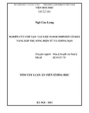 Tóm tắt Luận án Tiến sĩ Hóa học: Nghiên cứu chế tạo vật liệu nanocompozit có khả năng hấp thụ sóng điện từ và chống đạn