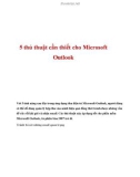 Thủ thuật cần thiết cho Microsoft Outlook