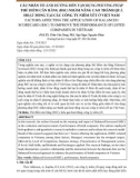 Các nhân tố ảnh hưởng đến vận dụng phương pháp thẻ điểm cân bằng (BSC) nhằm nâng cao thành quả hoạt động tại các công ty niêm yết ở Việt Nam