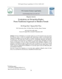 Nhận diện một số vấn đề lý luận về giới hạn quyền sở hữu: Từ truyền thống đến hiện đại