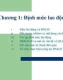 Bài giảng Tổ chức và định mức lao động 2: Chương 1 - Định mức lao động