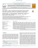 Ionic liquid (1-ethyl-3-methyltricynomethanide) doped polymer electrolyte (polyvinyl alcohol) for sustainable energy devices