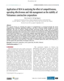 Application of SEM in analysing the effect of competitiveness, operating effectiveness and risk management on the stability of Vietnamese construction corporations