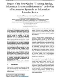 Impact of the four quality training, service, information system and information on the use of information system in an informationintensive sector