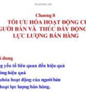 Bài giảng Quản trị lực lượng bán hàng: Chương 8 - ThS. Nguyễn Như Phương Anh