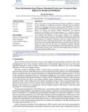 Water reclamation from primary municipal wastewater treatment plant effluent by membrane distillation