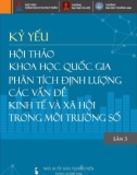 Kỷ yếu Hội thảo khoa học Quốc gia Phân tích định lượng các vấn đề kinh tế và xã hội trong môi trường số