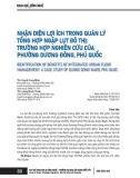 Nhận diện lợi ích trong quản lý tổng hợp ngập lụt đô thị: Trường hợp nghiên cứu của phường Dương Đông, Phú Quốc