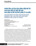 Phân tích lợi ích của công viên bỏ túi cho khu dân cư mật độ cao: Khu dân cư đô thị Phú Long, Tp. Sa Đéc