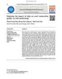 Exploring the impact of risks on road construction quality: An AHP model study