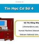 Bài giảng Tin học cơ sở 4 - TS. Vũ Thị Hồng Nhạn