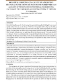 Phân tích ảnh hưởng của các yếu tố môi trường bên ngoài đến hệ thống kế toán doanh nghiệp Việt Nam