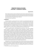 Promoting financial inclusion in Vietnam – An empirical evidence