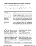 Impact of covered warrant issuance on underlying stocks of listed companies in Vietnam