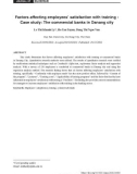 Nhân tố ảnh hưởng đến sự hài lòng của nhân viên đối với hoạt động đào tạo nhân lực - Nghiên cứu điển hình tại các ngân hàng trên địa bàn thành phố Đà Nẵng