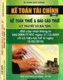 Lý thuyết và bài tập Kế toán tài chính (Phần 4): Phần 1