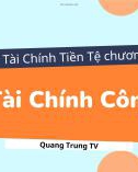 Bài giảng môn Tài chính tiền tệ - Chương 2: Tài chính công