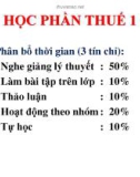 Bài giảng Thuế 1: Chương 1 - Tổng quan về thuế