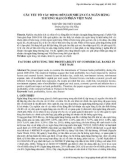 Các yếu tố tác động đến lợi nhuận của ngân hàng thương mại cổ phần Việt Nam