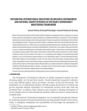 Integrating international indicators on business environment and national competitiveness in Vietnam's government monitoring framework