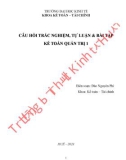 Câu hỏi trắc nghiệm, tự luận và bài tập Kế toán quản trị 1 - Đào Nguyên Phi