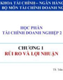 Bài giảng Tài chính doanh nghiệp 2: Chương 1 - TS. Trần Thị Diện