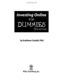 Ebook Investing online for dummies (5th edition)