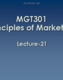 Lecture Principles of Marketing: Lesson 21